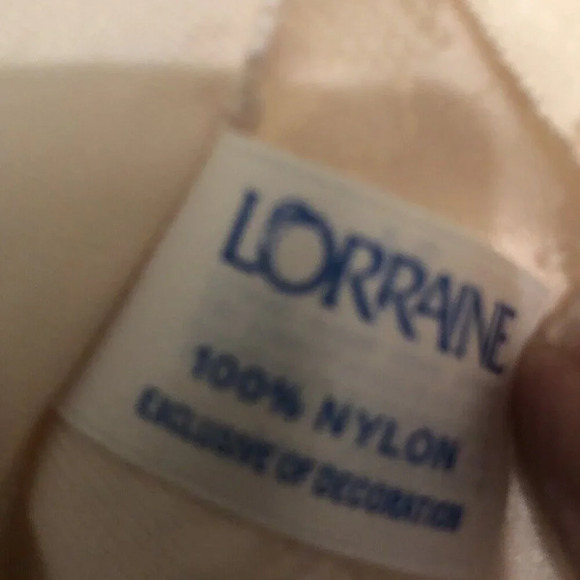 Vintage Nylon Slip 34 Long Lorraine Lace Full Dress S Small - Picture 5 of 6